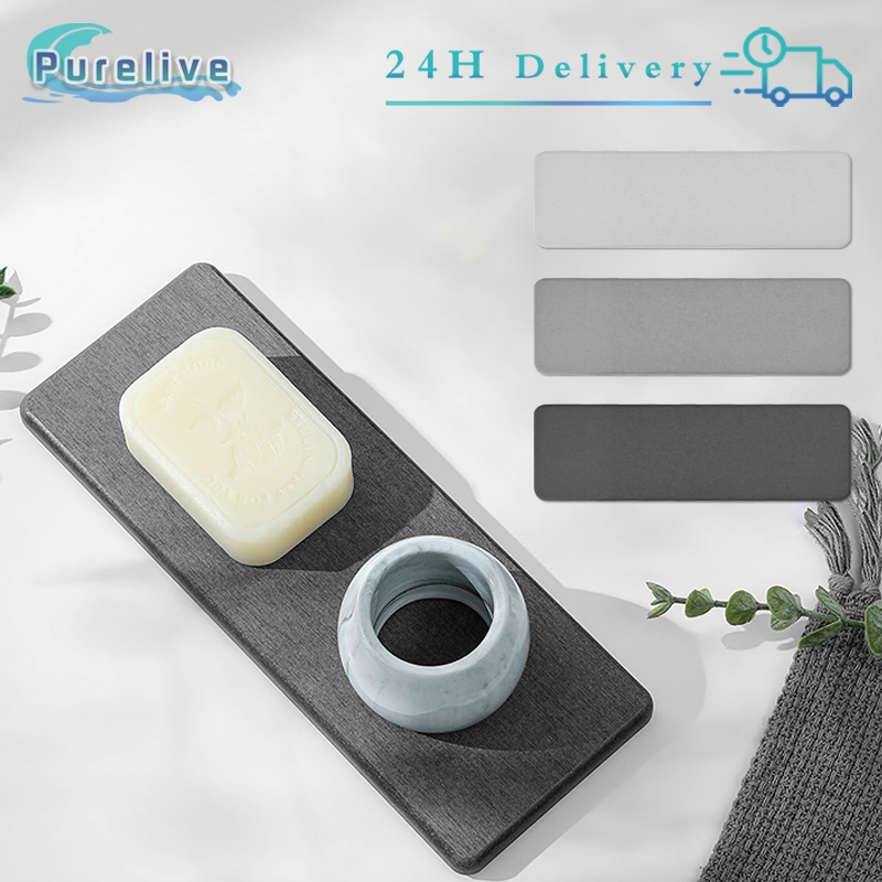 Diatomite Tray Tatakan Botol Sabun Coaster Aesthetic Alat Peralatan Penyimpanan Mandi