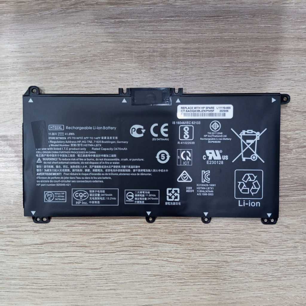 Baterai Batre Batrei Battery Laptop HP 14s-cf2017TU 14s-cf2517TU 14s-cf2500TX 14s-cf2518TU (HT03XL)