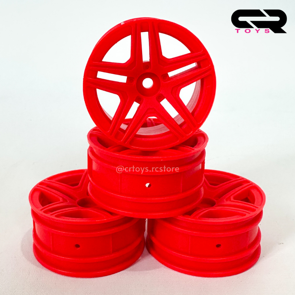 CRtoys 4pcs Velg RC 1/10 1/12 1/14 Rally On Road TC Touring Hex12mm Lebar 26mm / ATS RC Wheels 1:10 