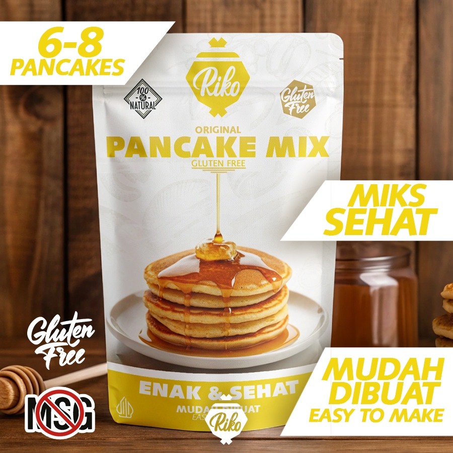 

PANCAKE MIX GLUTEN FREE RIKO/ PANCAKE MIKS BEBAS GLUTEN, MUDAH DAN ENAK!