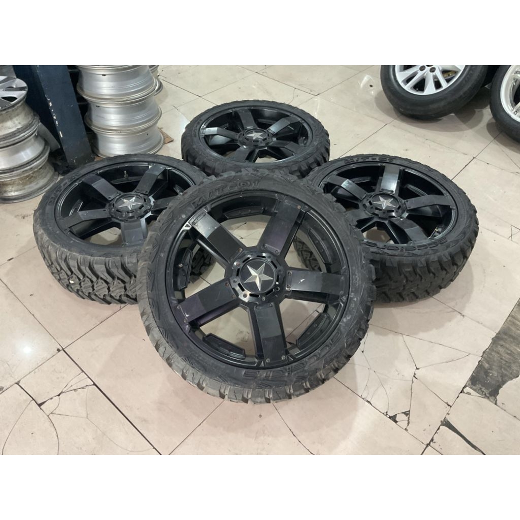 Velg Mobil Bekas Rasta Ring 22x9 Pcd 6x139 et 22 Ban 275 45 22 MT