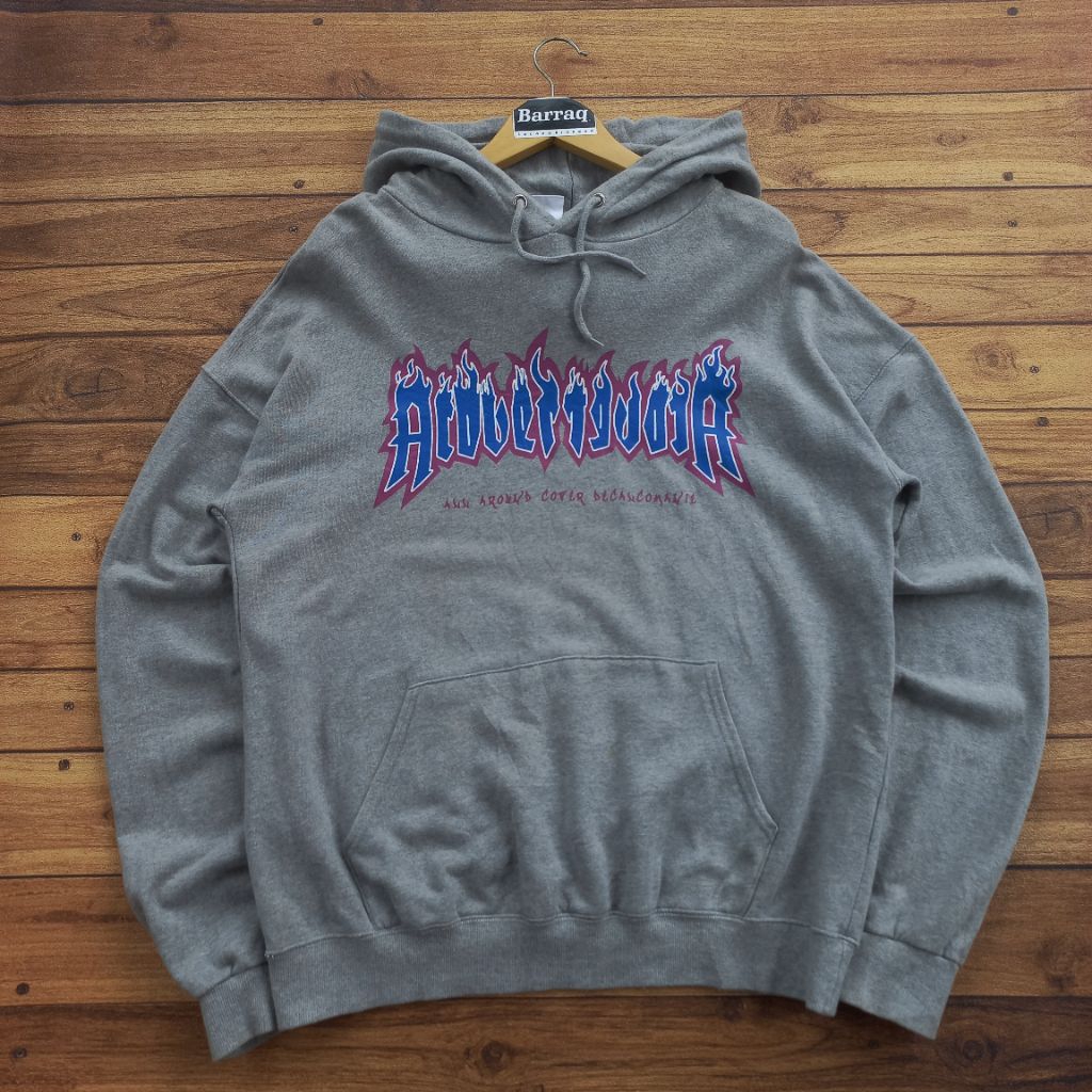 Hoodie Acover Flame Boxy Fit Oversize Korean Style