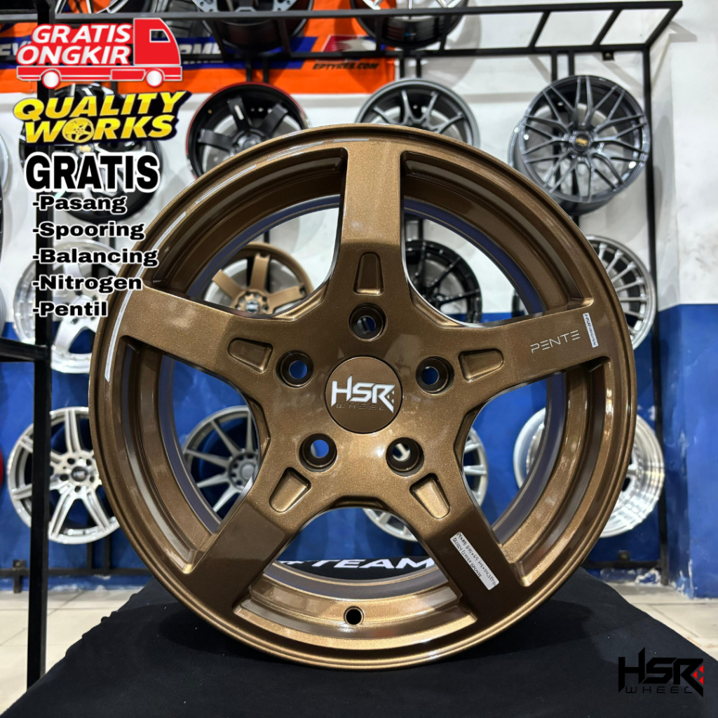 Velg Bintang Palang 5 Ring 15 HSR Wheel Pente - Velg Racing Mobil APV Luxio Innova Ertiga
