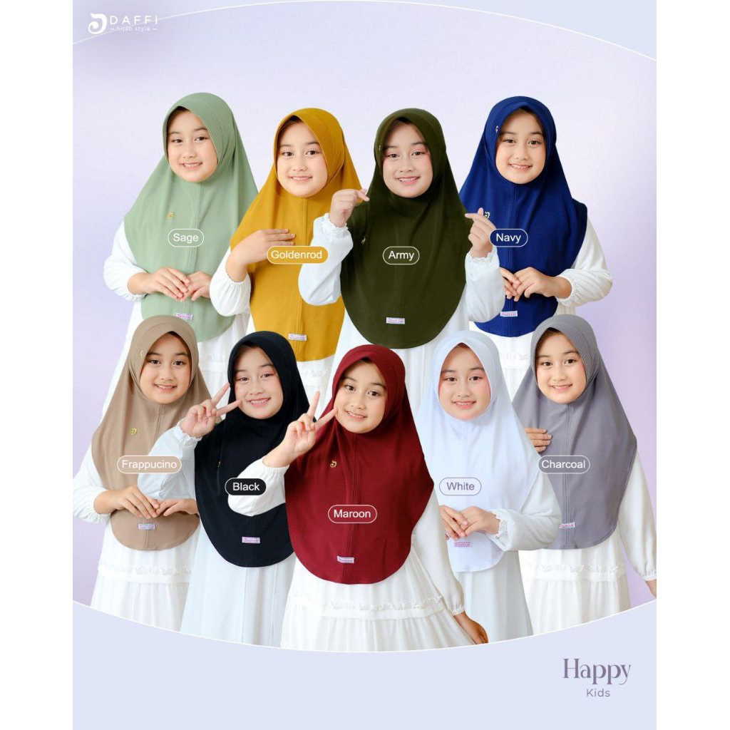 HAPPY KIDS JILBAB KIDS INSTAN BY DAFFI HIJAB