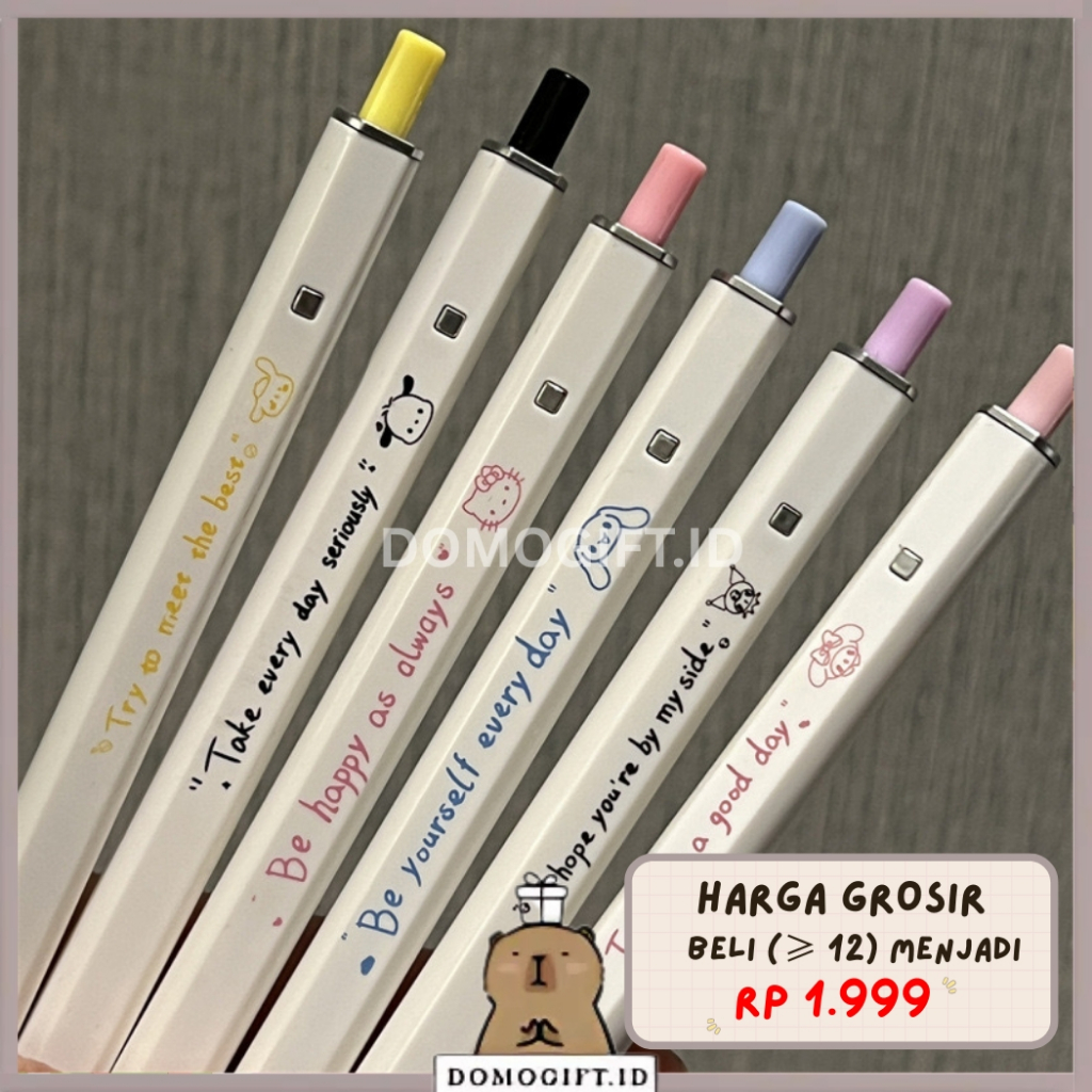 

Pulpen Gel Pena Sanrio Kucing Carton Lucu Tinta Hitam 0.5mm Aesthetic