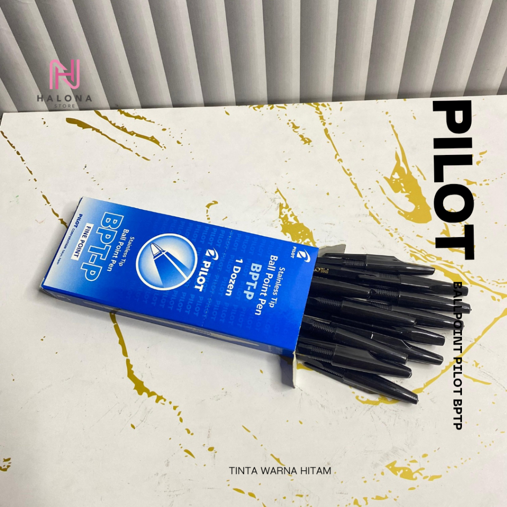 

[ 1 PACK/ 12PCS ] Ballpoint Pilot BPT-P Warna hitam