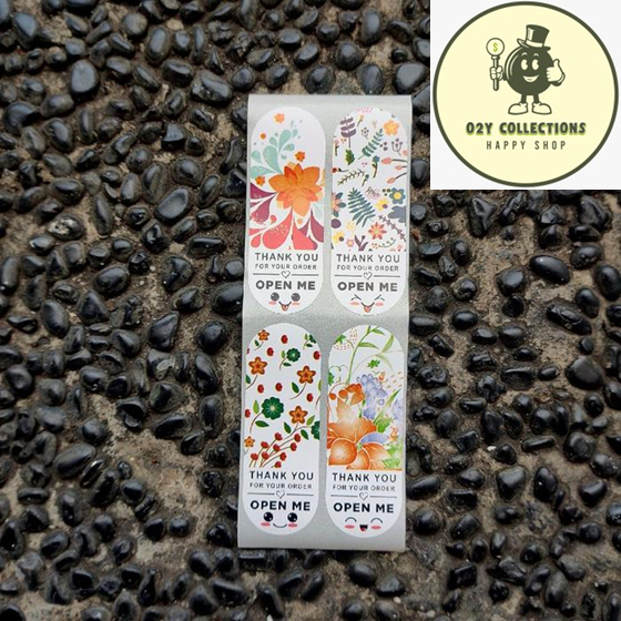 

STICKER THANKYOU / THANK YOU STIKER OPEN ME MAKANAN ( 100 PCS )