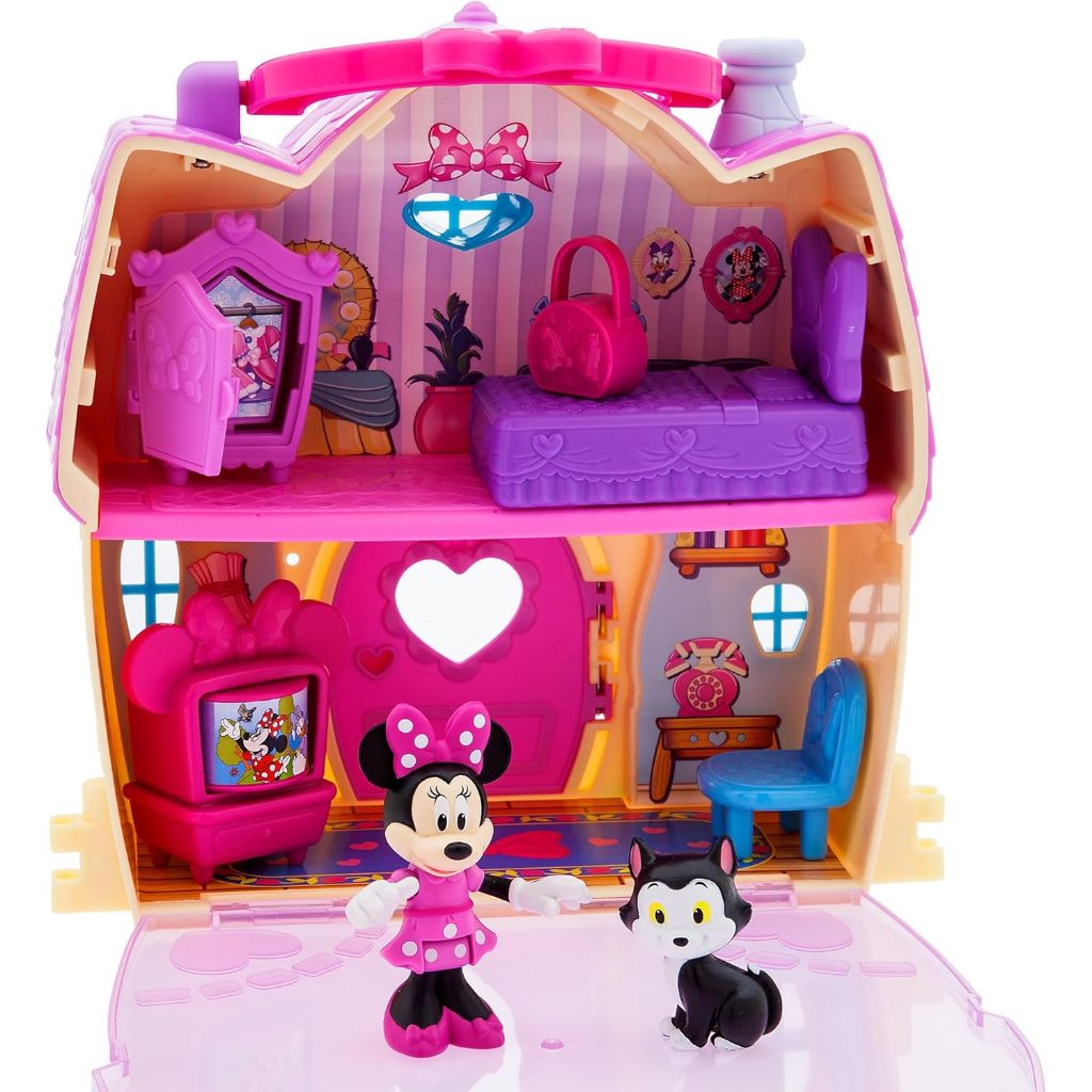 Disney Store Official Minnie Mouse Clubhouse Toys Play Set - Interactive Playhouse Junior Mickey Mou