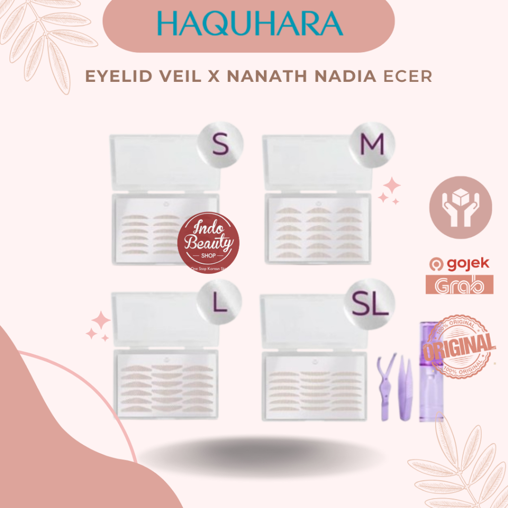 (ECER) Skot Mata - HAQUHARA Hara Eyelid Veil - S M SL L Nanath Nadia Scot Jaring Eyetape Invisible