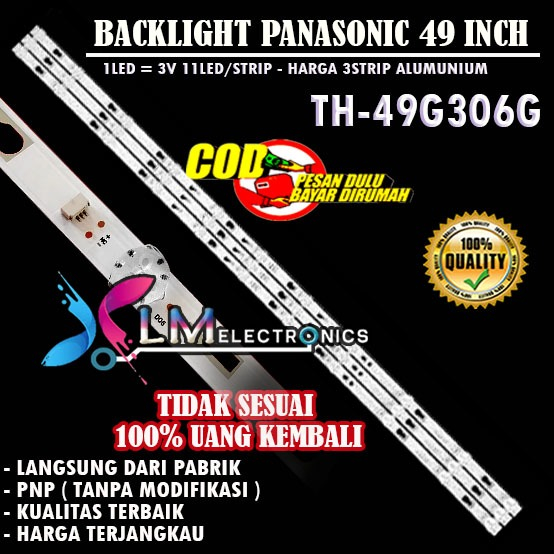 BACKLIGHT PANASONIC 49 49G306G TH-49G306G BACKLIGHT PANASONIK 49 49G306G TH-49G306G