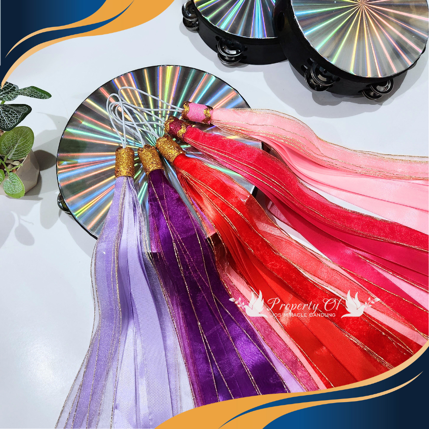 Gereja - Rumbai/Tassel Pita Tamborin - Pendek - Jos Miracle Bandung - Miracle - JMB