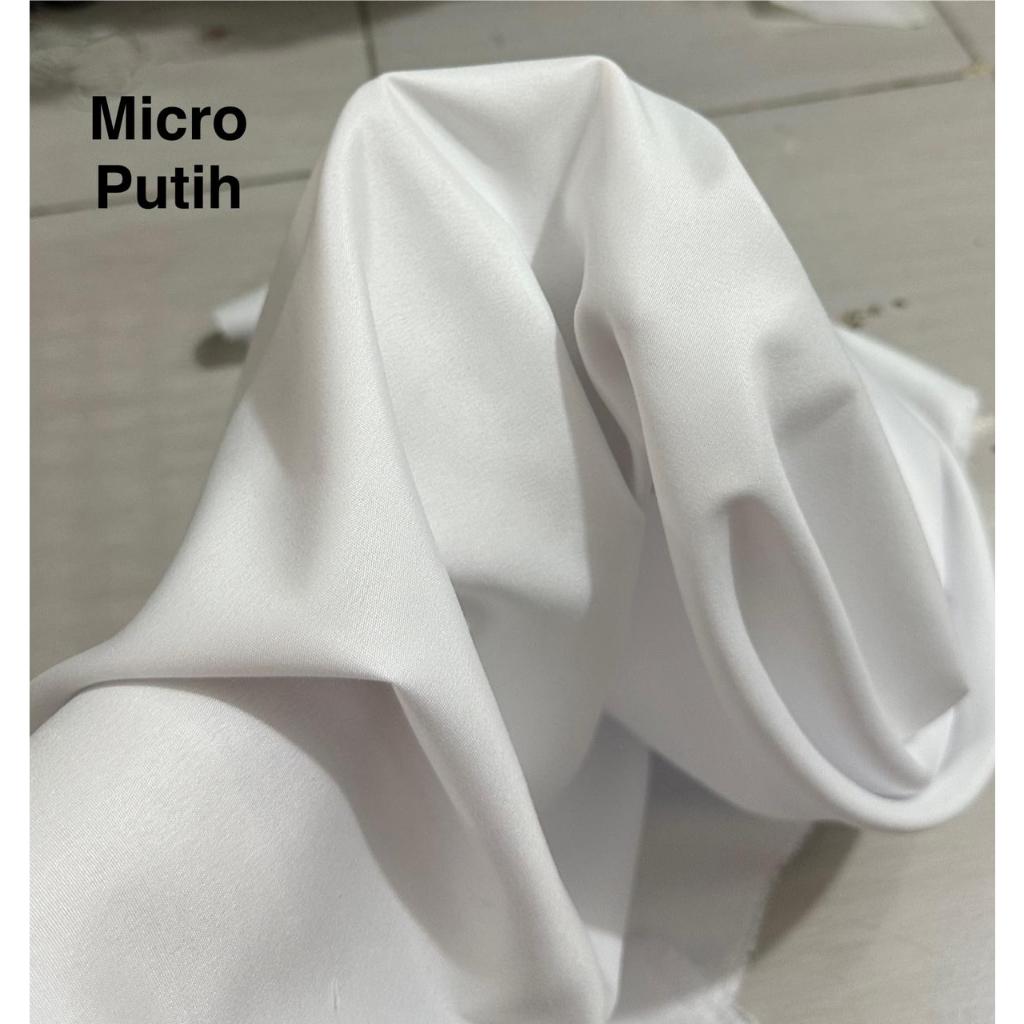 Kain Katun Micro Polos PUTIH  Lebar 240 cm