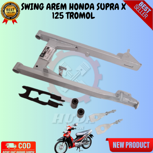 arem/fork swing arm arem sasis belakang motor honda supra x 125  tromol warna silver