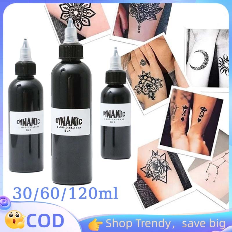 Tinta Tato Dynamic 30ml/60ml/120ml Tinta Tato Permanen Tinta Tattoo Original Tinta Tato Asli