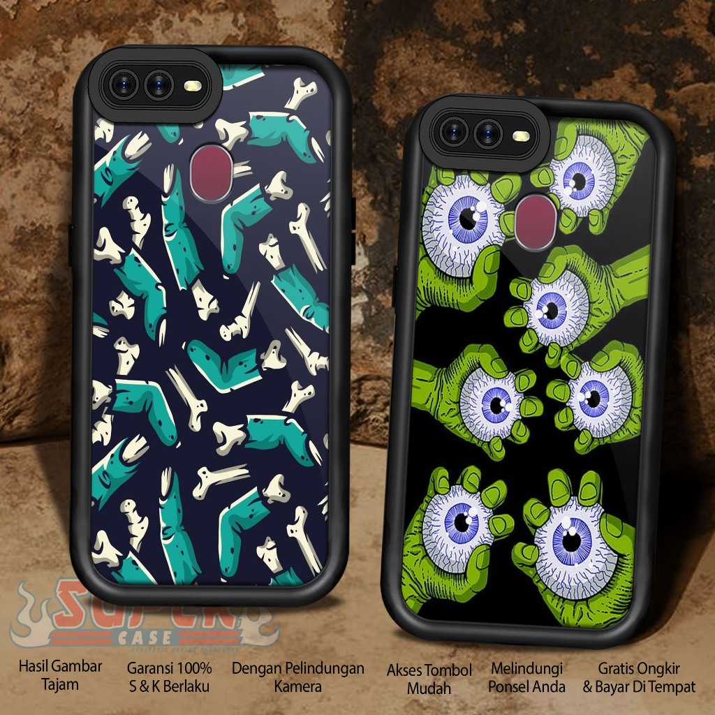 Case Premium Compatible For OPPO F9 F9 PRO REALME 2 PRO AX7 Motif [ ZOMBIE ] Casing Softcase glossy 