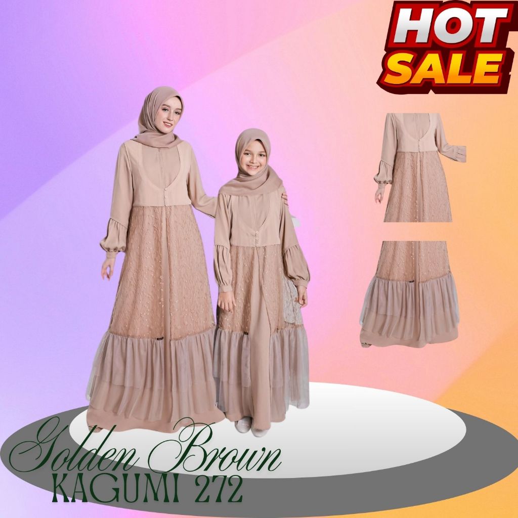 Gamis Pesta Kondangan ETHICA KAGUMI 272 GOLDEN BROWN