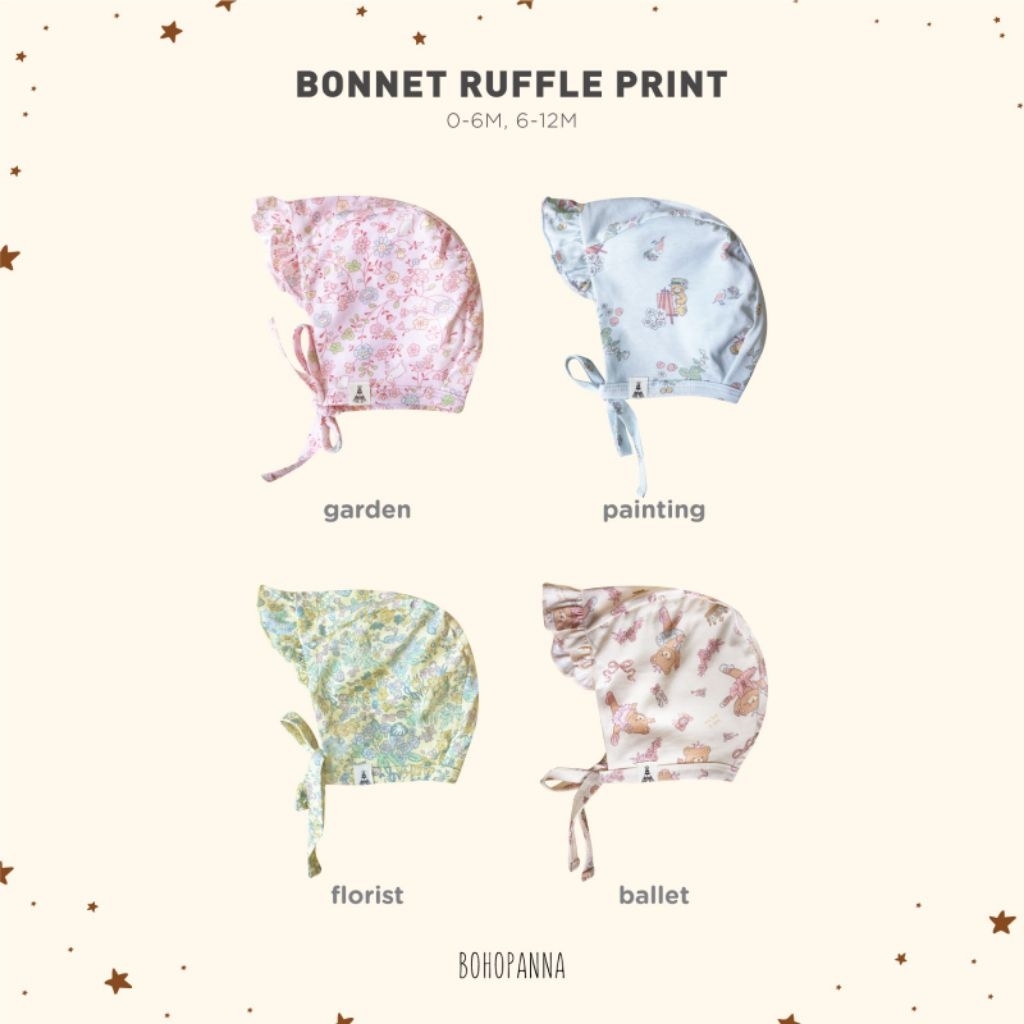 Bonnet Ruffle Print | Bohopanna