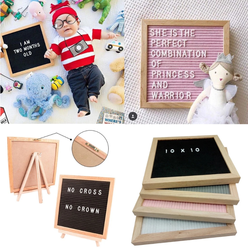 

Papan Nama Bayi / Felt Letter Board Set / Papan Huruf Letter Board / Letter Board / Sudah Termasuk Huruf / Papan Nama Huruf