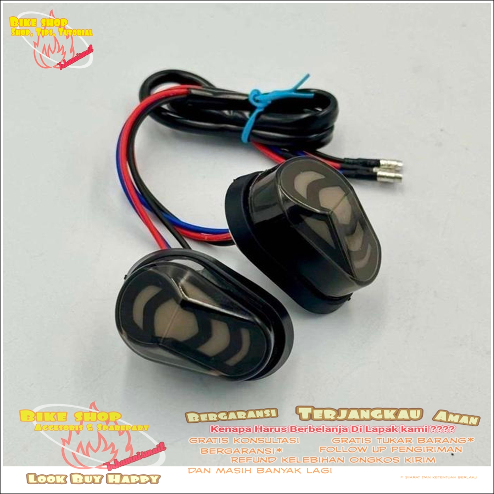 Lampu Sen Sein Tempel Oval MOBIUS Fering LED Mini R15 CBR GSX Ninja Klx 150 Crf 150 L Ninja RR Cbr 2