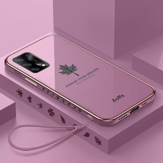 Promo Case Maple Oppo A74 4G / Oppo A95 4G Softcase Silikon Elektro Plating Slim Armor Mewah + Tali