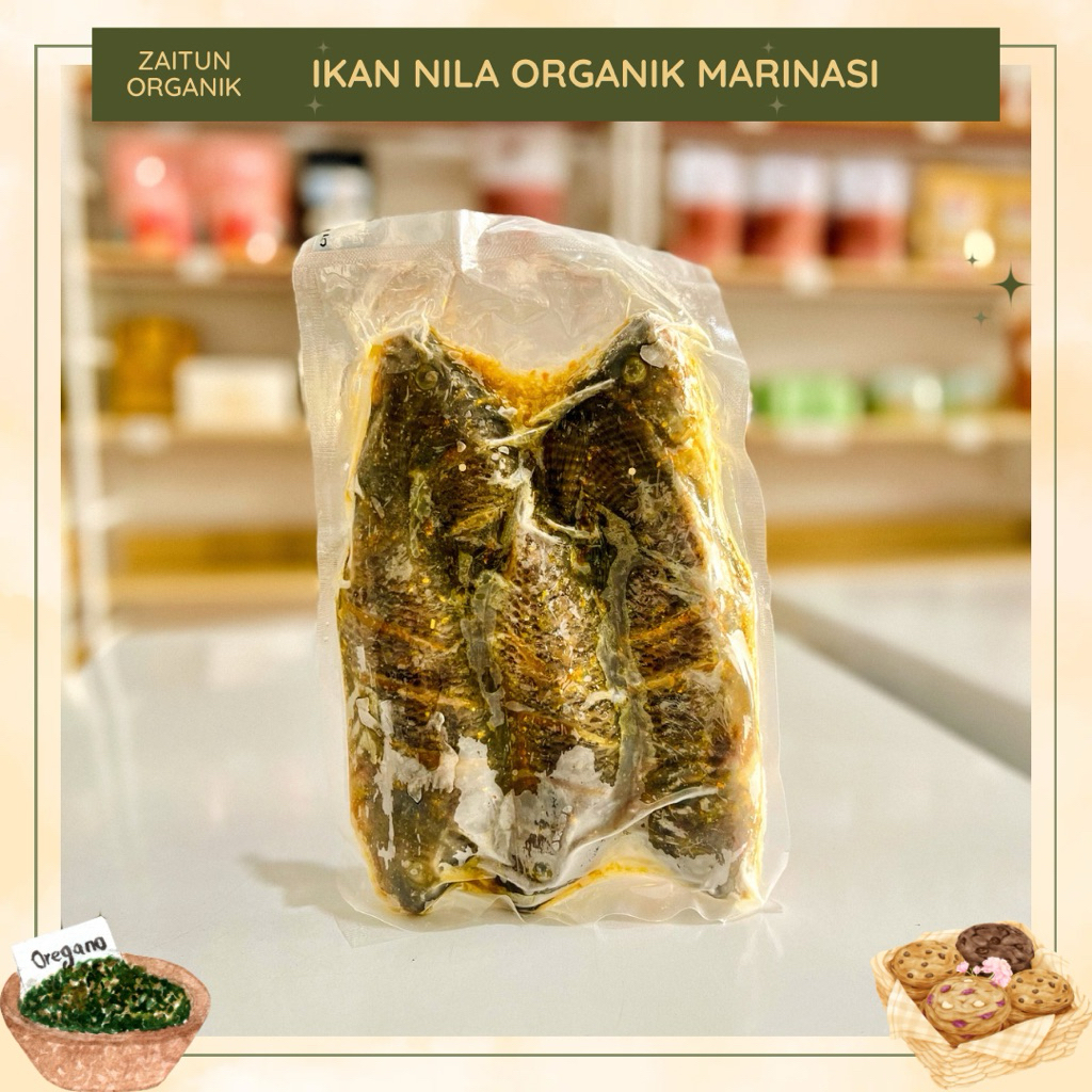 Ikan nila organik marinasi | Nila organik | Nila probiotik | ikan nila utuh | ikan nila bumbu kuning