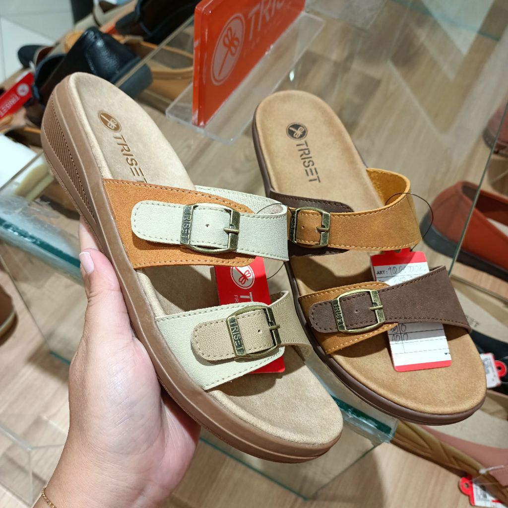 sandal wanita flat sol 3cm TRISET original matahari