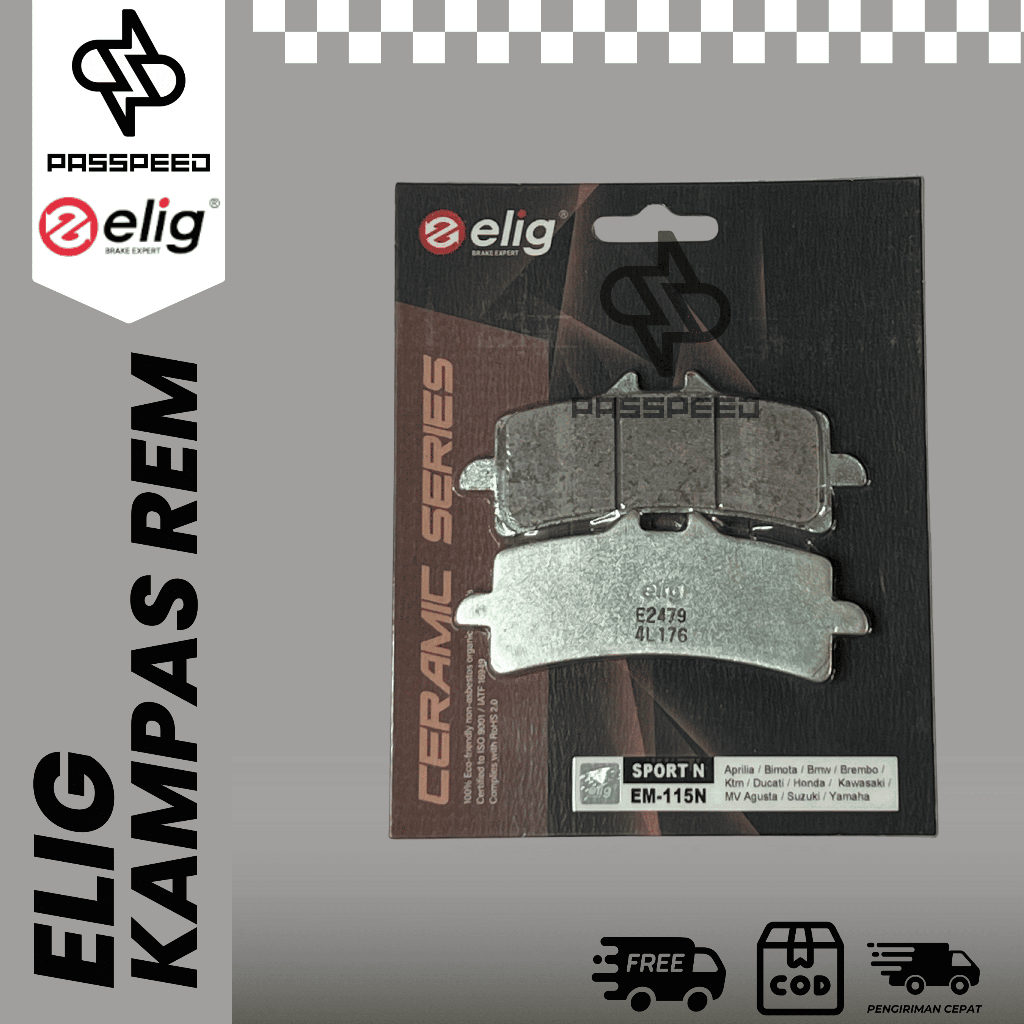 DISCPAD ELIG KAMPAS REM BREMBO M4 MONOBLOCK GP4RS