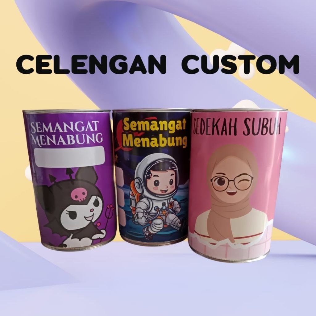CELENGAN  ANAK KARAKTER /CELENGAN TARGET CUSTOM/CELENGAN  KARAKTER KUROMI/ CELENGAN SEDEKAH SUBUH