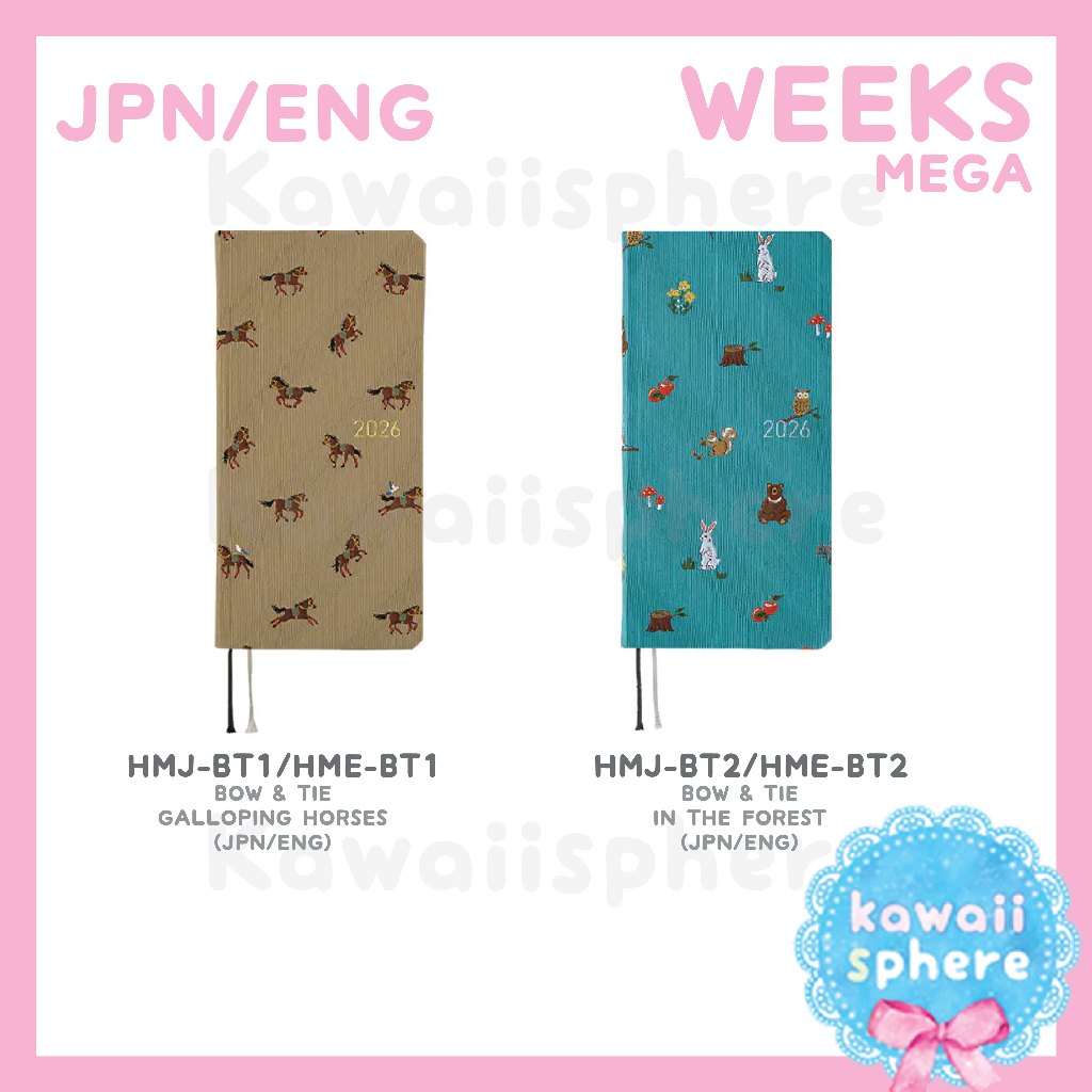 

Hobonichi Weeks MEGA 2026 Bow & Tie | Hobonichi Techo 2026 Weeks MEGA Bow&Tie | Preorder Jepang