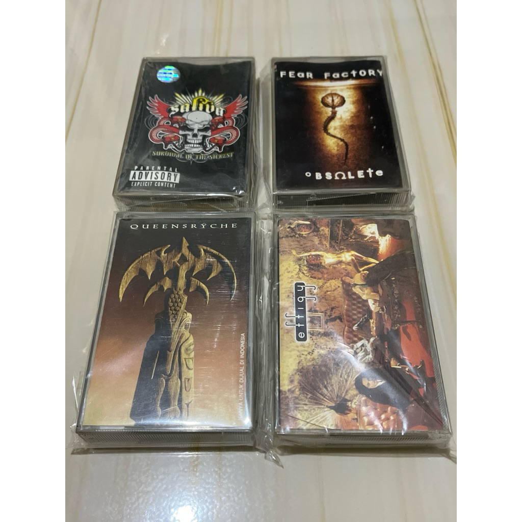 PAKET Kaset Pita SALIVA - FEAR FACTORY - QUEENSRYCHE - EFFIGY