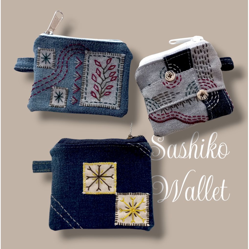 sashiko wallet / dompet sashiko / bag charm