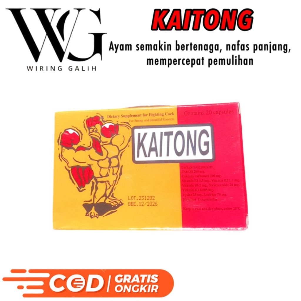 KAITONG vitamin ayam aduan original isi 20