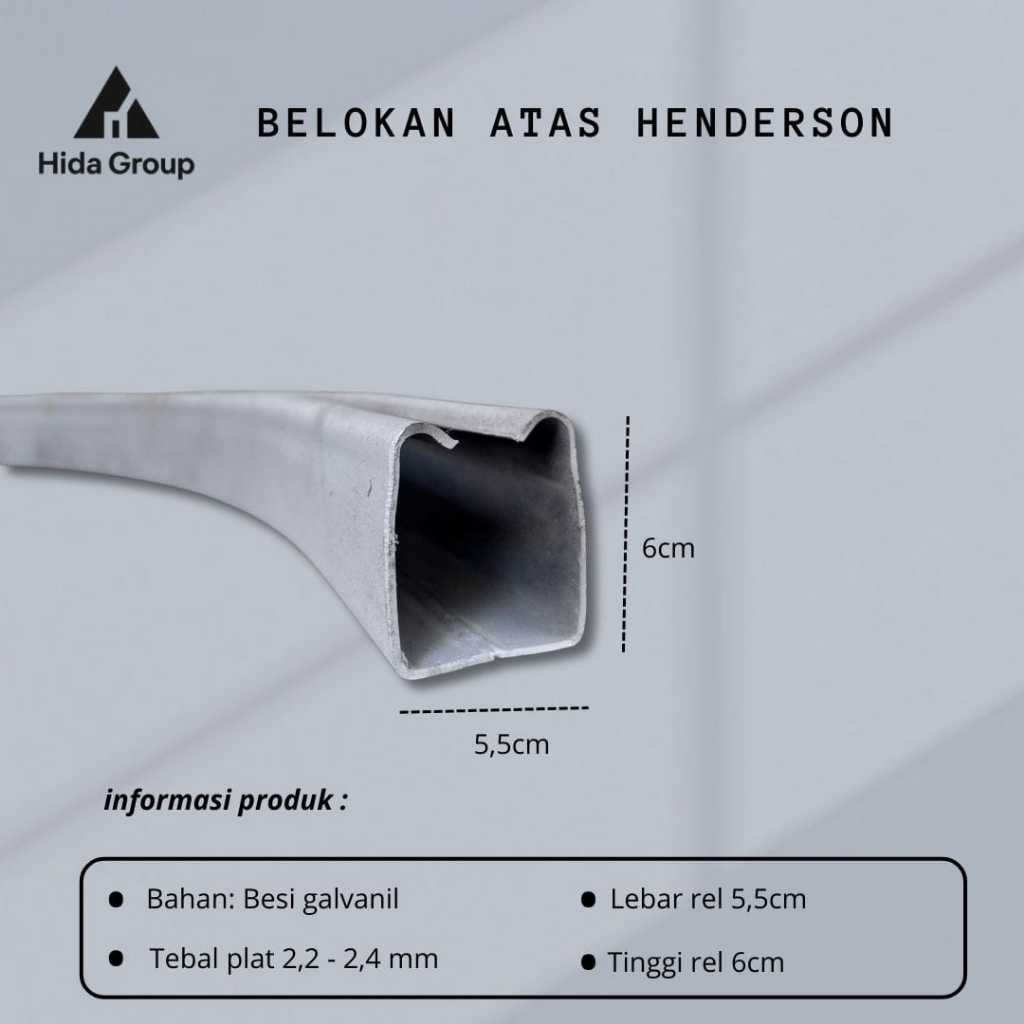 Rel Tikung Atas Henderson Dan Rel Tikung Bawah Henderson Panjang 120.cm