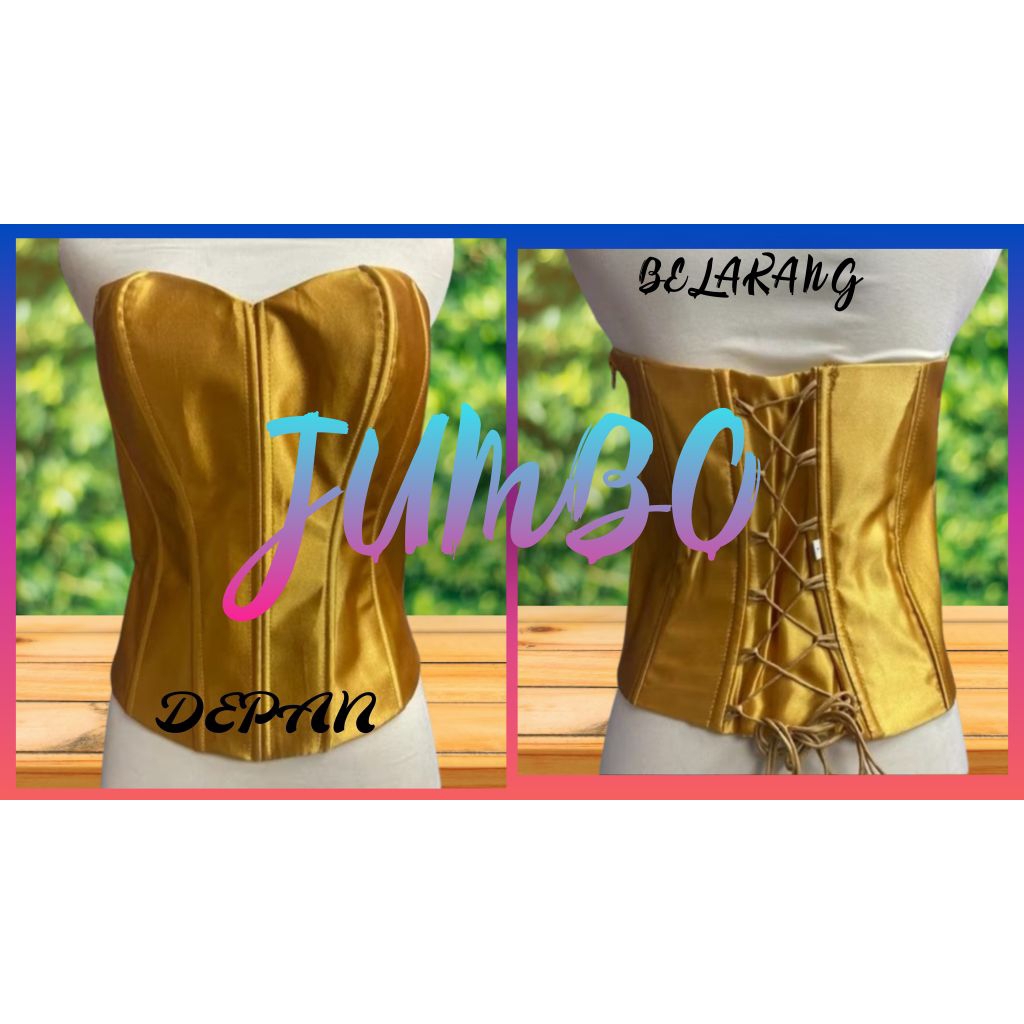 Kamisol jumbo/Longtorso/Bustier Satin/Kemben Daleman Kebaya/Tulang10
