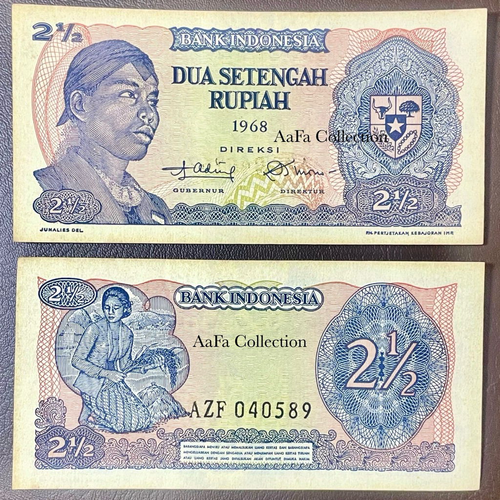 UANG KERTAS KUNO 2½ SERI SUDIRMAN 1968