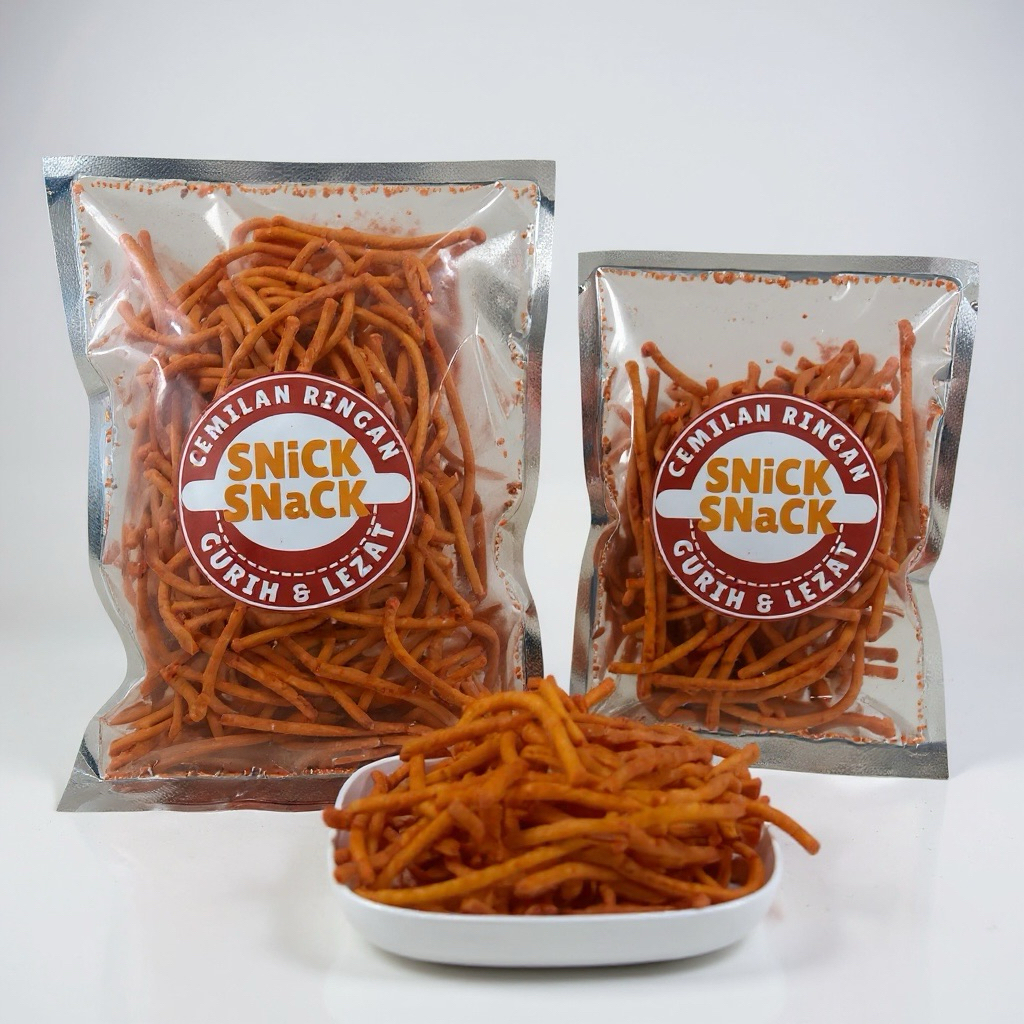 

Snick Snack Mie Lidi Rasa Bumbu Balado 45gr / Kerupuk Mie Lidi