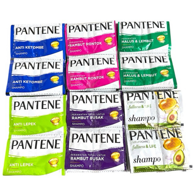 Shampo Pantene Sachet 1 Renceng Isi 12 pcs | Anti Ketombe, Anti Lepek, Rambut Rontok, Halus & Lembut