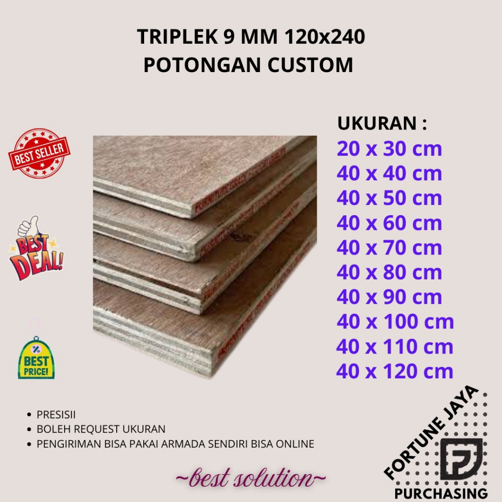 TRIPLEK 9 MM CUSTOM TRIPLEK CUSTOM 9MM PLYWOOD CUSTOM 9MM