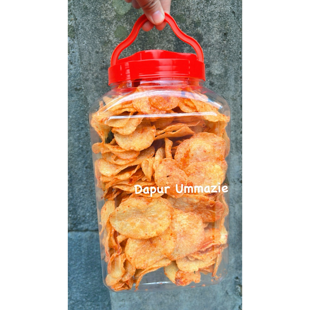 

KERIPIK KENTANG BALADO 500GRAM KEMASAN TOPLES
