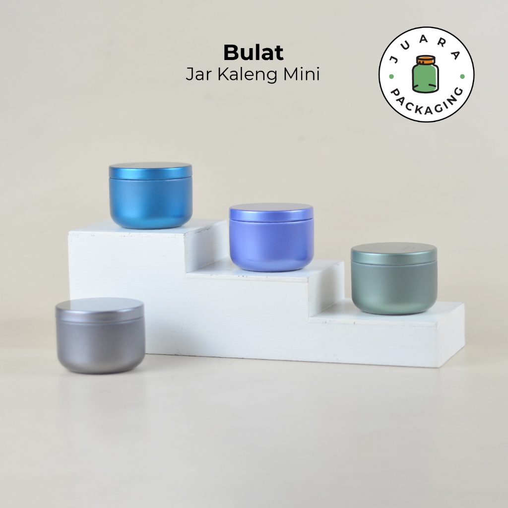 Jar Tin Can Mini Bulat Warna Pastel – Wadah Kosmetik Skincare Cream Kecil Masker Lulur Lip Balm Sale