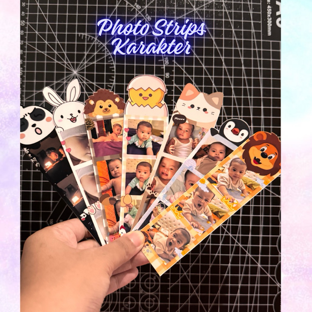 Custom Photo Strip Standar | Cetak Foto Selfie Photobooth Polaroid Lucu Aesthetic Template