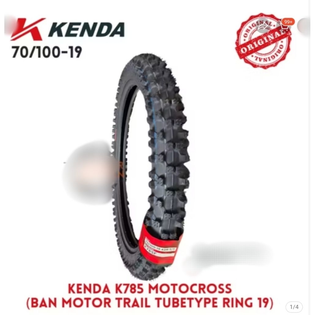 Ban motor cross KENDA ring 19" ukuran 70/100-19
