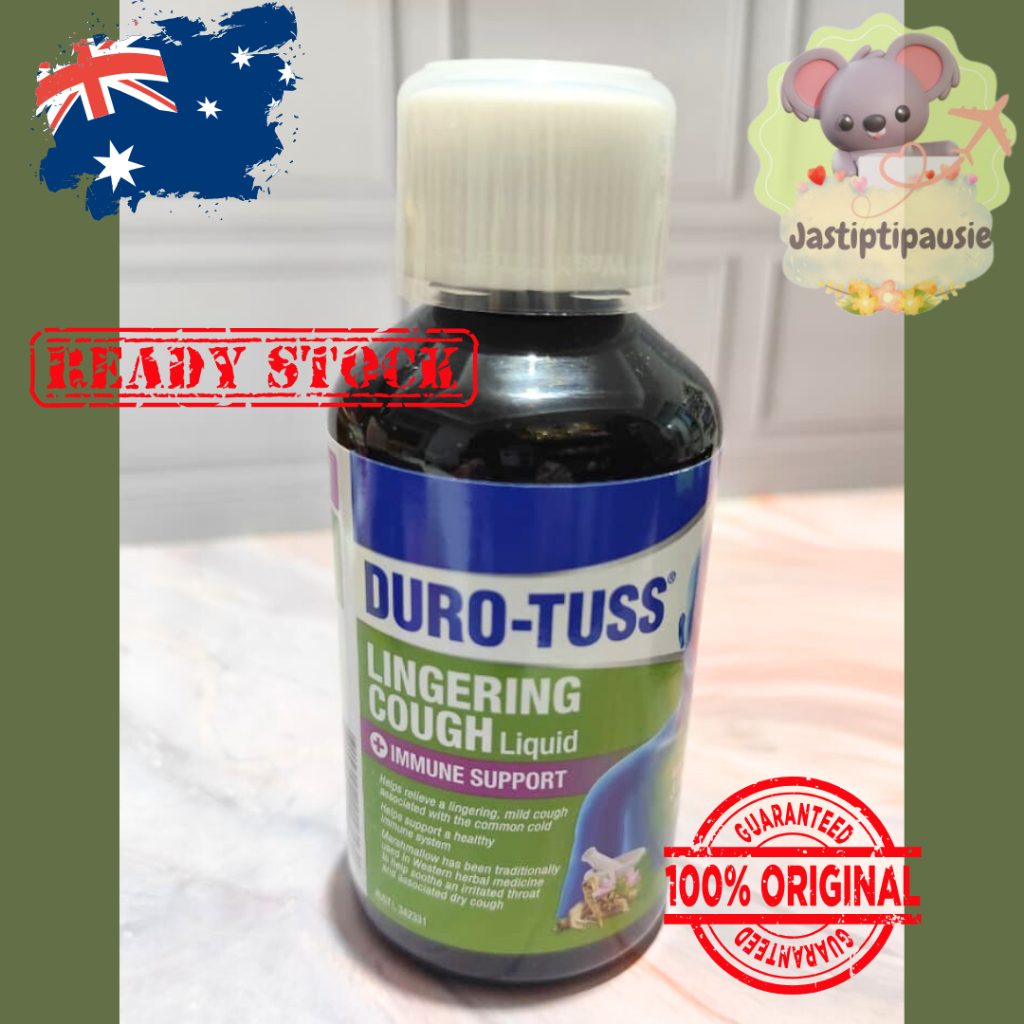 DURO-TUSS Lingering Cough Liquid Immune Support Blackberry & Vanilla 200mL ORIGINAL AUSTRALIA