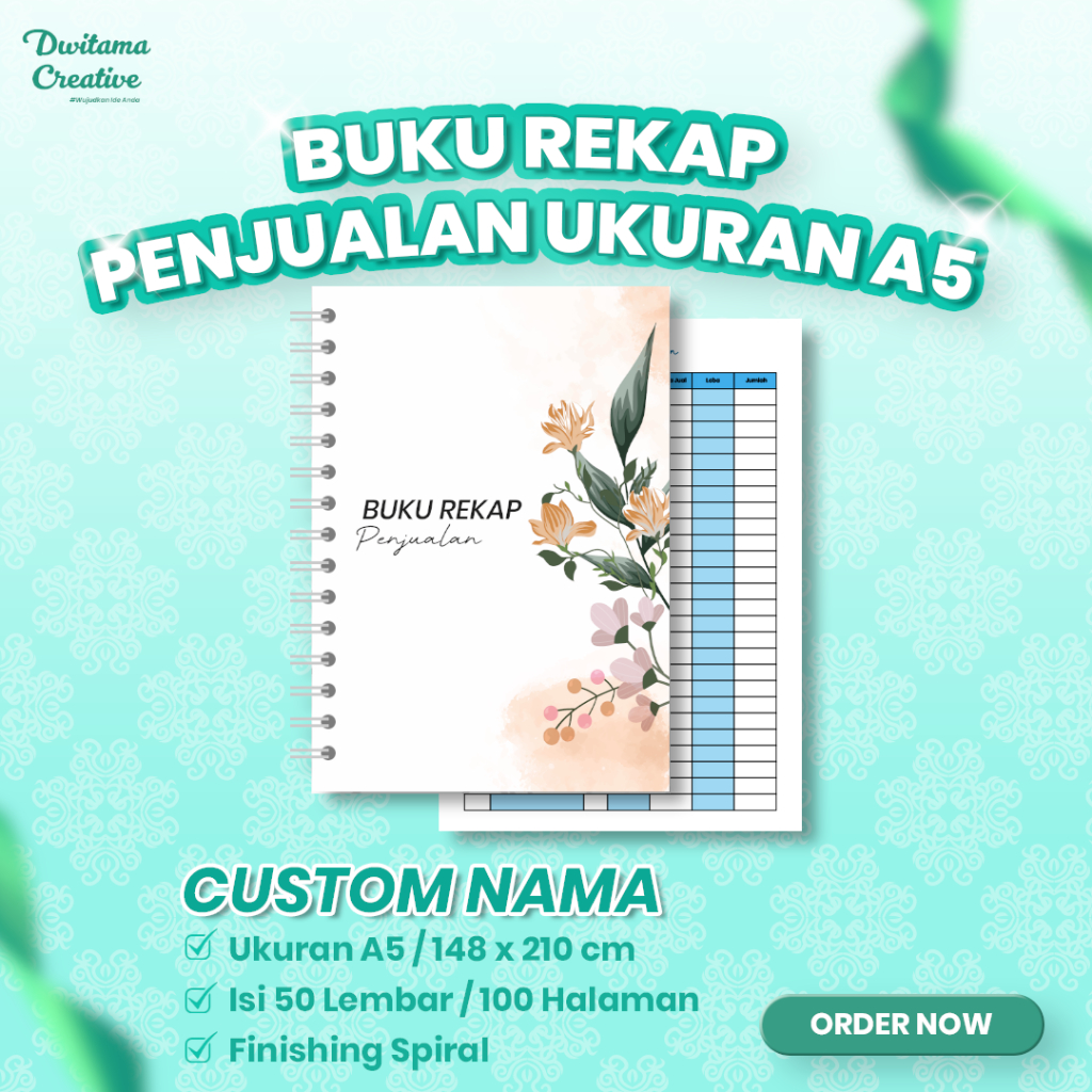 BUKU CATATAN KAS HARIAN / REKAP PENJUALAN SPIRAL