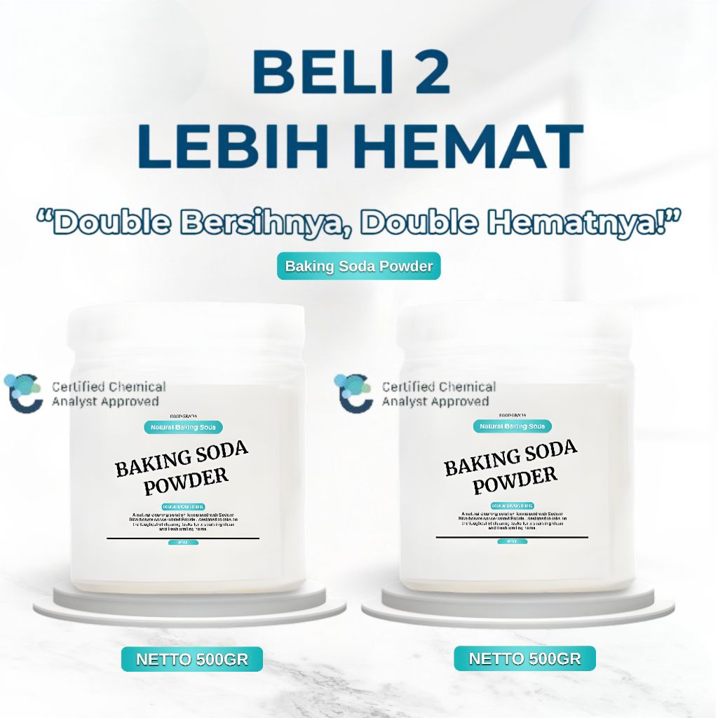 

( BELI 2 LEBIH HEMAT ) - BAKING SODA BY SERBAGUNA / Sodium Bicarbonate - FOOD GRADE / Soda Kue - Pembersih Serbaguna / BAKING SODA - 2 PCS 500GR