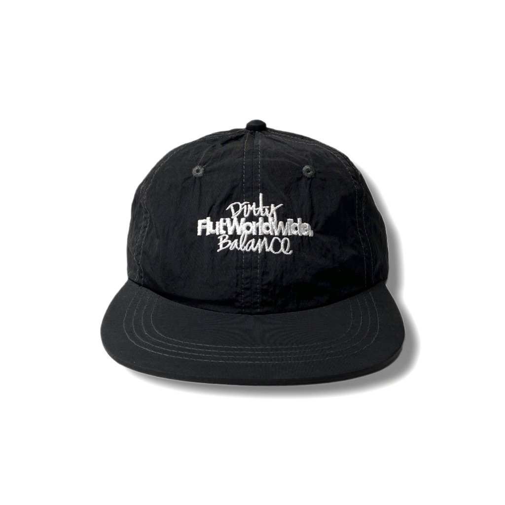 Topi 6 Panel - Flut Worldwide Dirty Balance Six Panel Nylon Caps Black