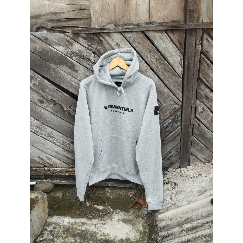 HOODIE W.ESSENTIELS GREY ( SIZE L )