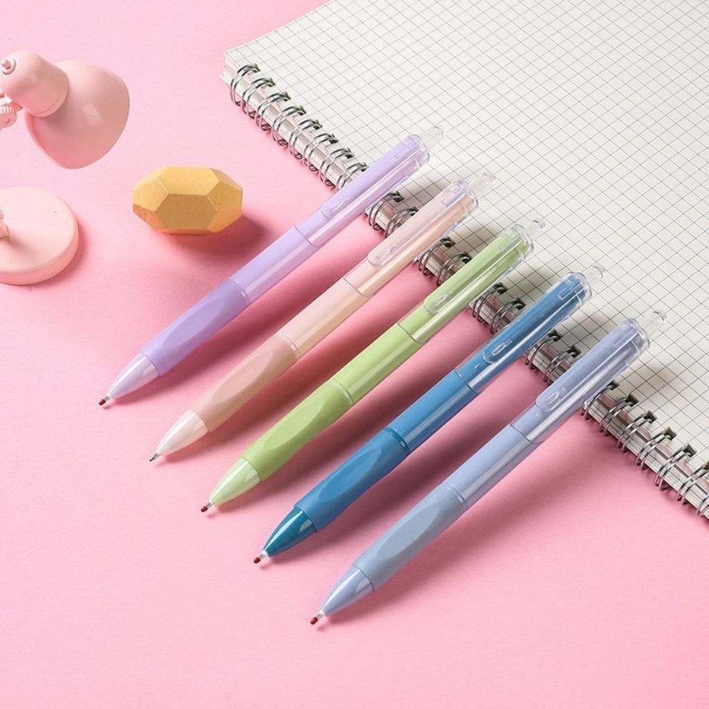 

pena pastel estetik / pena 0,5 mm tinta hitam lucu / pena cepat kering
