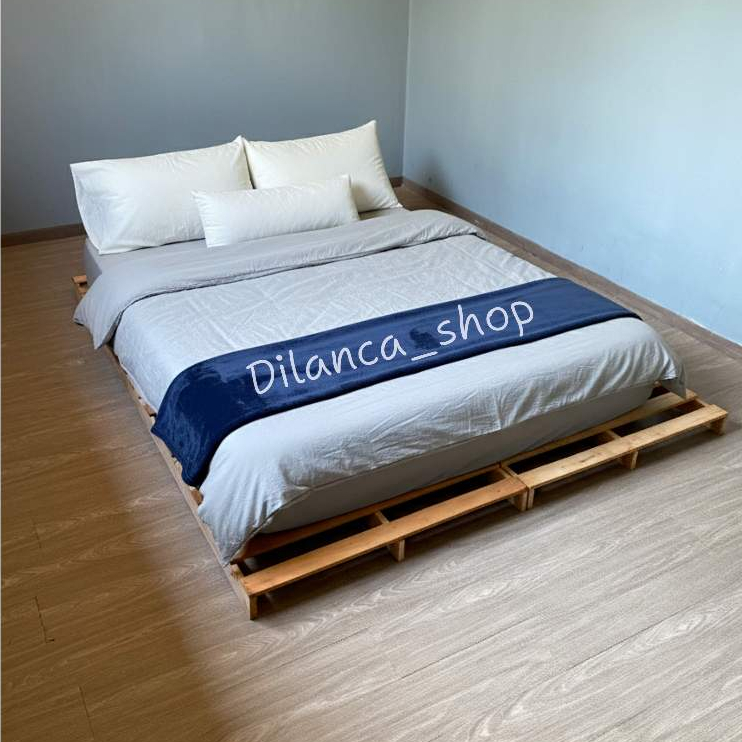 Dipan / Rangka Tempat Tidur Pallet Kayu Minimalis (Kasur Lesehan)