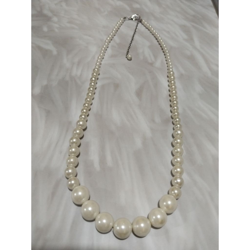 Kalung Hijab Mutiara Rantai Leher Aksesoris Wanita